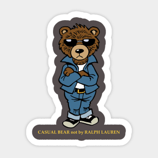 Casual Bear Sticker